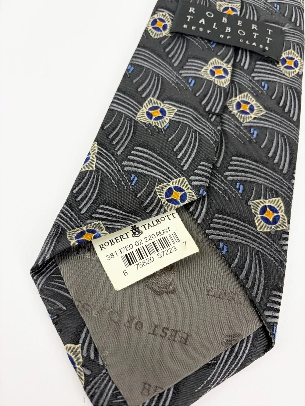 Robert Talbott Grey Handsewn Silk Best Of Class Mens Necktie